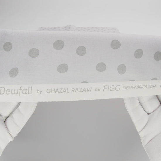 Printed Quilting Cotton by Ghazal Razavi for FIGO Studio - Gray on Gray Pom Poms - Dewfall Collection