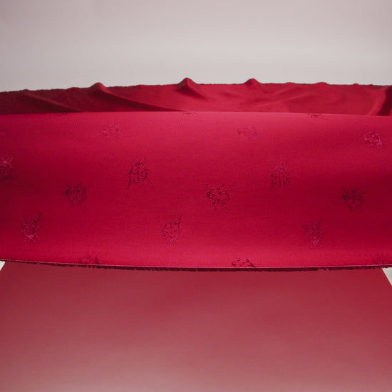 Italian Red Bi-Color Ladybug Jacquard Lining - Image 5 of 6