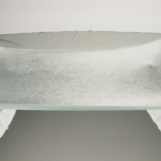 Polyester Interlock Knit with Gold Foiling - Sagebrush Green - Oriana Collection