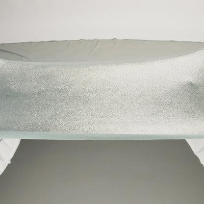 Polyester Interlock Knit with Gold Foiling - Sagebrush Green - Oriana Collection
