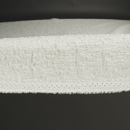 Metallic Ivory Crosshatched Lines Luxury Brocade - Image 6 of 6