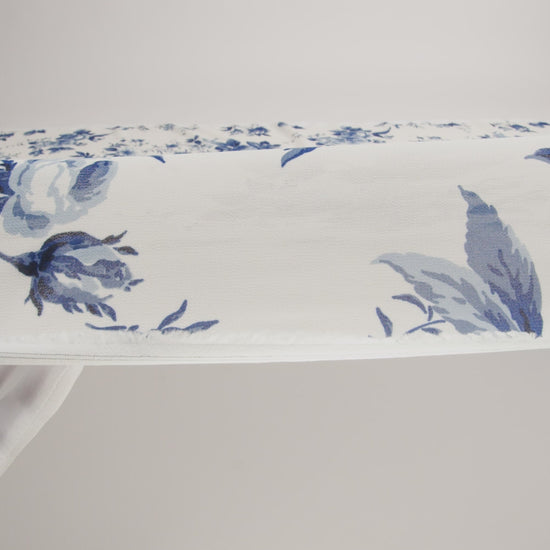 Viscose Georgette Print by The Reformation - Royal Blue and Off White Floral - Deadstock - Image 6 of 6
