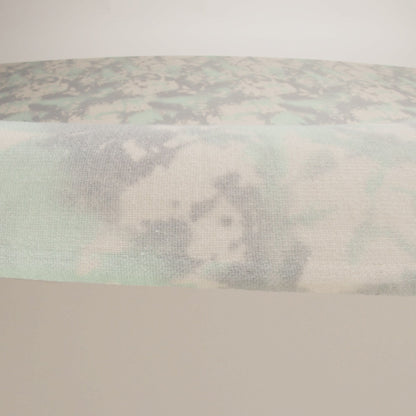 Beige, Gray and Mint Tie Dye Splash Stretch Polyester and Rayon French Terry