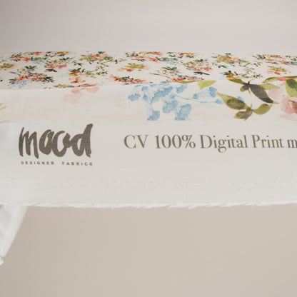 Mood Exclusive White Arranged to Engage Viscose Georgette