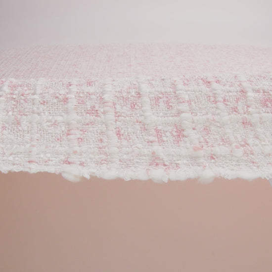 Newcastle Pink and Silver Coin Viscose and Acrylic Chenille Tweed