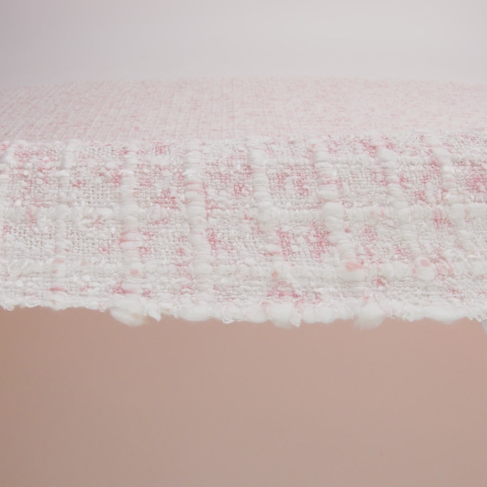 Newcastle Pink and Silver Coin Viscose and Acrylic Chenille Tweed