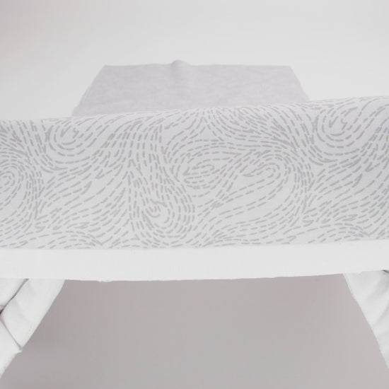 Printed Quilting Cotton by Ghazal Razavi for FIGO Studio - Gray on Gray Swirls - Dewfall Collection