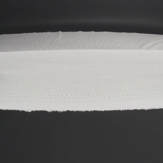 Embroidered Eyelet Cotton Voile - White Floating Flowers - Naomi Collection