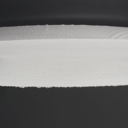 Embroidered Eyelet Cotton Voile - White Floating Flowers - Naomi Collection