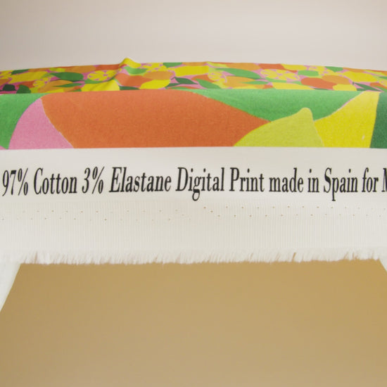 Stretch Cotton Sateen - Citrus Fruits - Zest Friends Print - Mood Exclusive Citrus Collection - Image 6 of 7