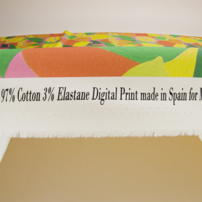 Stretch Cotton Sateen - Citrus Fruits - Zest Friends Print - Mood Exclusive Citrus Collection