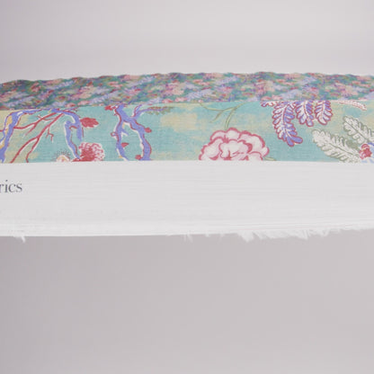 Crinkled Cotton Gauzy Woven Print - Forest Green, Red and Blue Floral - Mood Exclusive Derbyshire Stroll