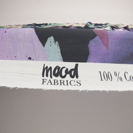 Mood Exclusive Purple Haze Black Cotton Poplin - Image 5 of 5