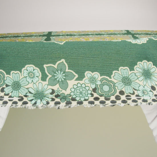 Mood Exclusive Green In Her Hair Crinkled Gauzy Viscose Crepe Panel