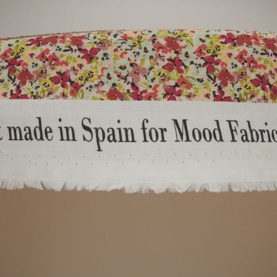 Cotton and Viscose Striped Seersucker - Off White, Sky Blue and Berry Red Little Florals - Mood Exclusive Blossom Breeze Print - Image 6 of 6