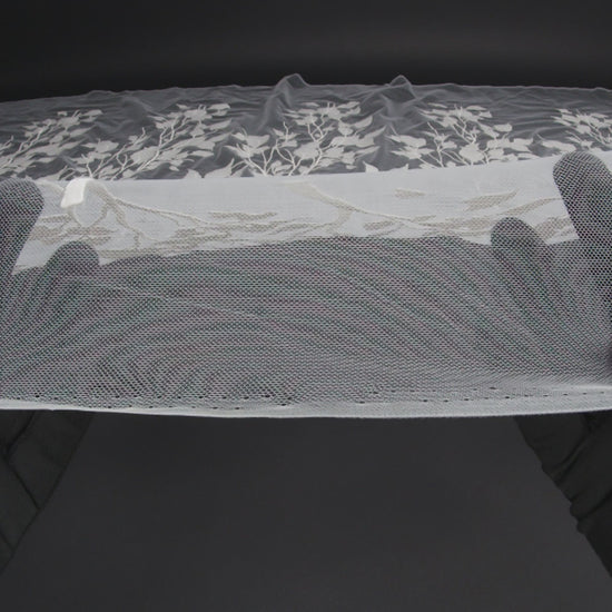Embroidered Tulle Lace - Off White Leafy Branches - Magnolia Collection
