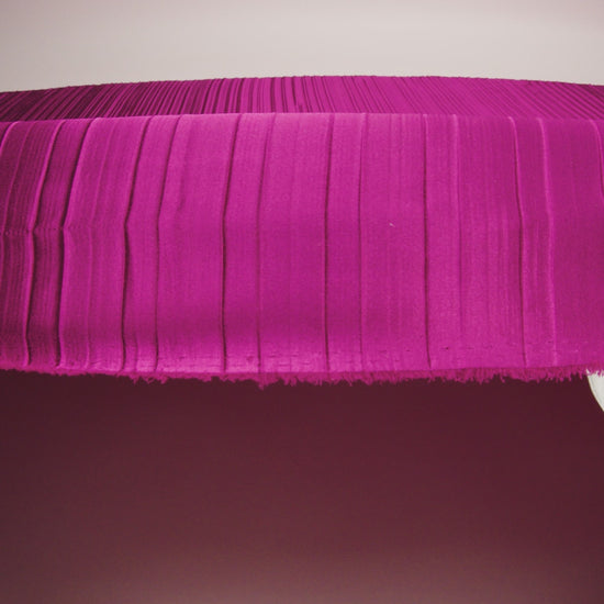 Pleated Stretch Satin - Raspberry Sorbet - Andreas Collection