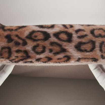 Short Pile Recycled Polyester Faux Fur Print by Max Alexander - Beige, Chocolate Brown and Warm Gray Leopard Spots