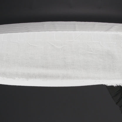 Embroidered Eyelet Cotton Voile - White Lattice and Floral Stripes - Naomi Collection