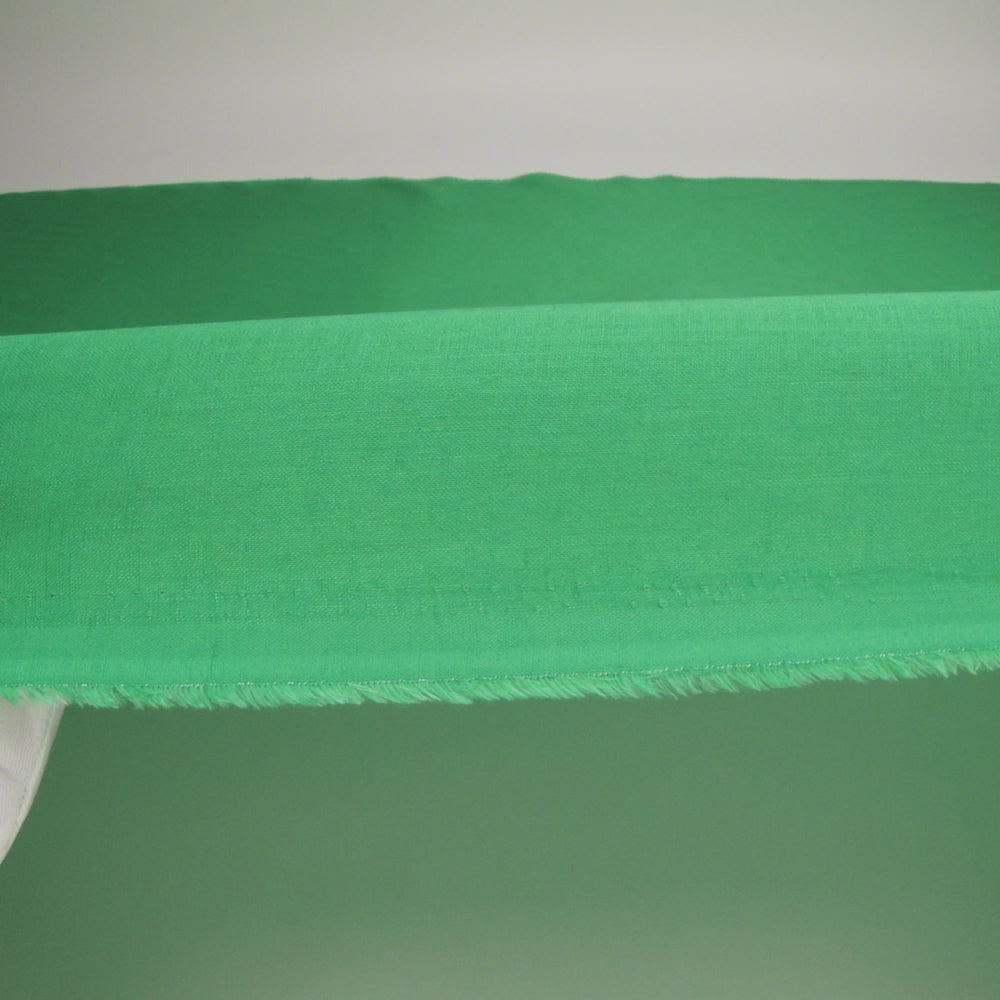 Famous Australian Designer Kelly Green Lightweight Linen Woven - Image 6 of 6
