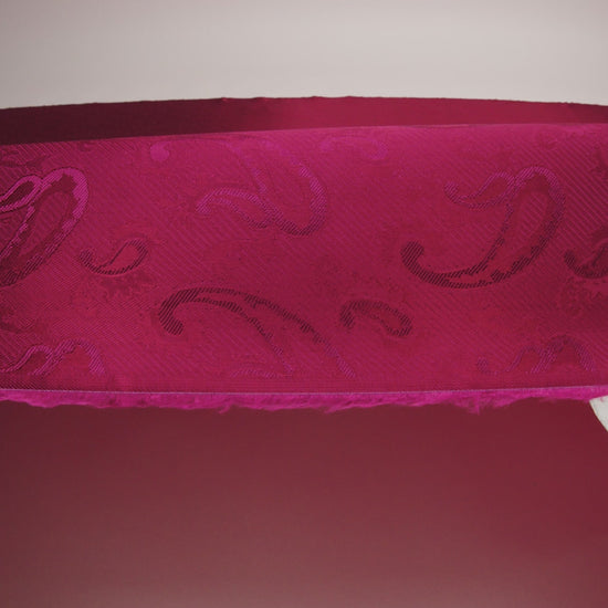 Magenta Paisley Jacquard Lining