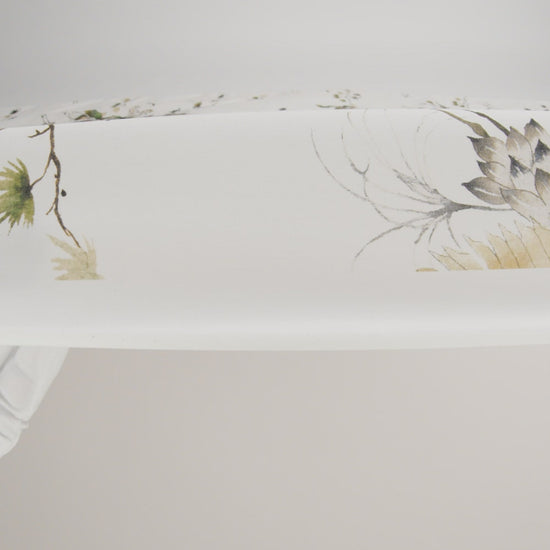 Cotton Voile - White and Green Birds and Flowers - La Grande Tournee Print - Mood Exclusive Jacques Collection