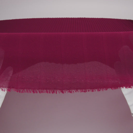 Accordion Pleated Chiffon - Rhododendron Red - Etereo Collection