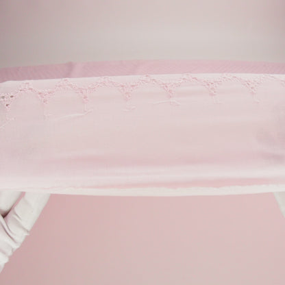 Embroidered Eyelet Cotton Voile - Baby Pink Circles of Circles - Naomi Collection