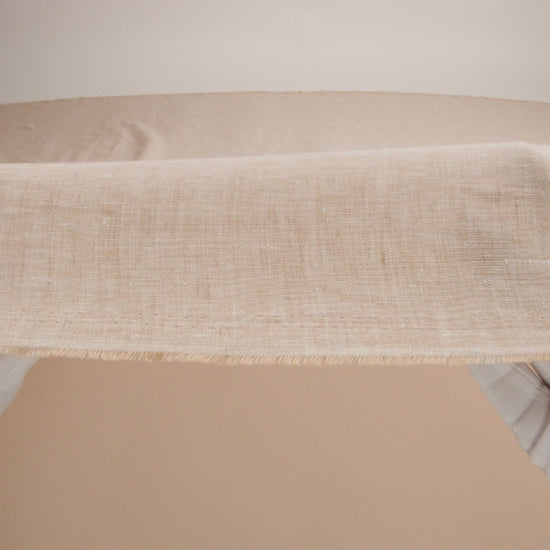 Lightweight Linen Chambray - Heathered Warm Sand - Minerva Collection - Image 5 of 6