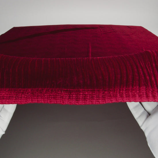 Wavy Crinkled Velour - Ski Patrol Red - Yvonne Collection