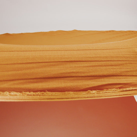 Stretch Tencel Rib Knit - Golden Yellow - Designer Deadstock - Image 6 of 6
