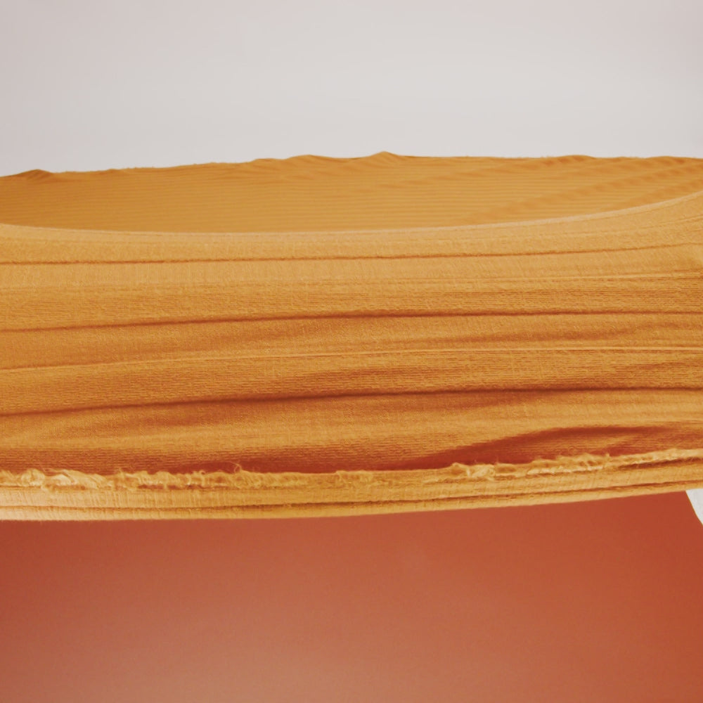 Stretch Tencel Rib Knit - Golden Yellow - Designer Deadstock - Image 6 of 6