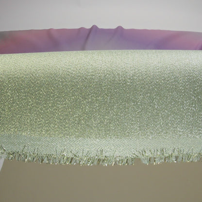 Metallic Pastel Purple, Blue and Gold Polyester Lame