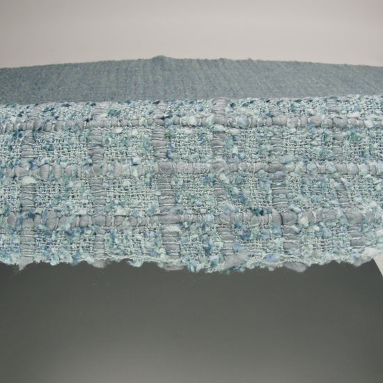 Viscose and Acrylic Chenille Tweed - Flint Stone and Baby Blue Metallic - Newcastle Collection