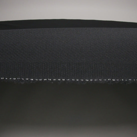 Recycled Brushed Wool Blend Twill Coating - Black - Made in Italy - Maeve Collection