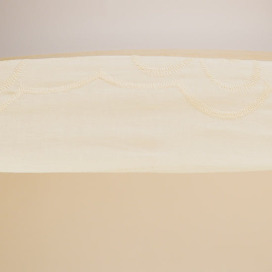 Embroidered Eyelet Cotton Voile - Vanilla Big Flowers - Naomi Collection