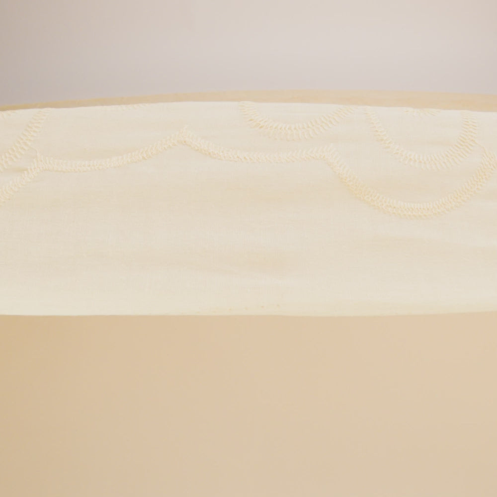 Embroidered Eyelet Cotton Voile - Vanilla Big Flowers - Naomi Collection