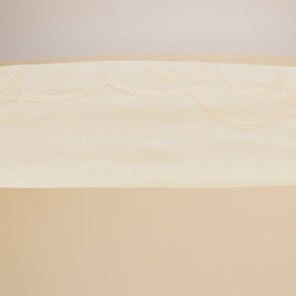 Embroidered Eyelet Cotton Voile - Vanilla Big Flowers - Naomi Collection