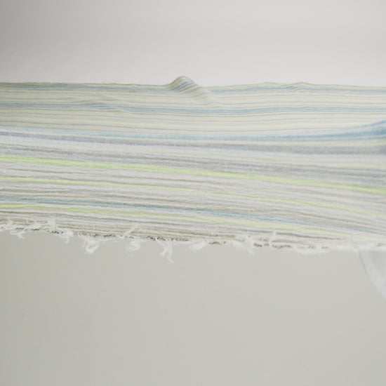 Blue, Lime and Gray Striped Cotton Gauze - Image 5 of 5