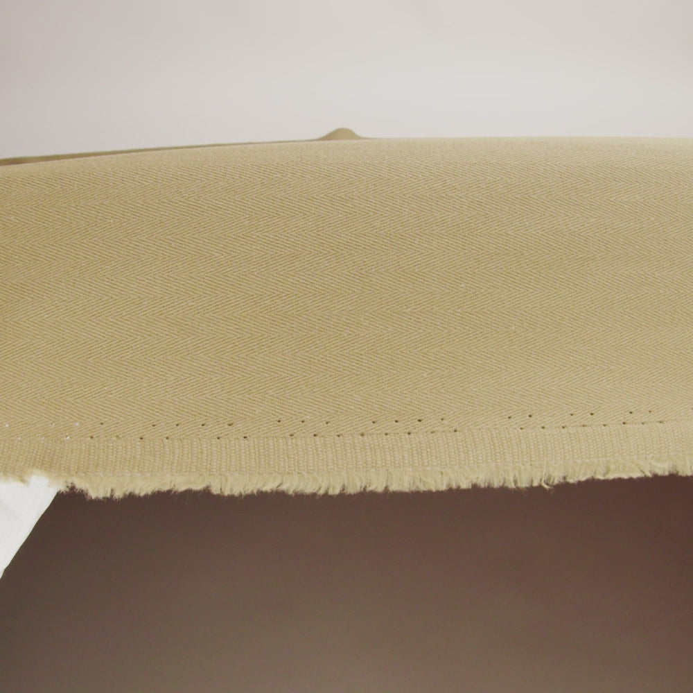 Cotton Herringbone Twill Coutil - Warm Olive - Farrah Collection