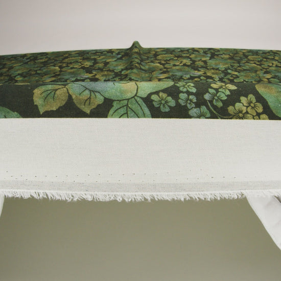 Linen and Rayon Woven - Green, Olive and Navy Floral - Secret Garden Print - Mood Exclusive Acadia Collection