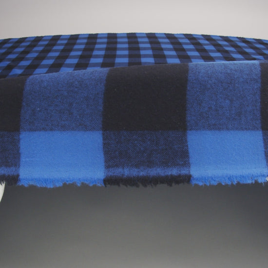 Buffalo Check Cotton Flannel - Black and Blue - Seco Collection - Image 5 of 5
