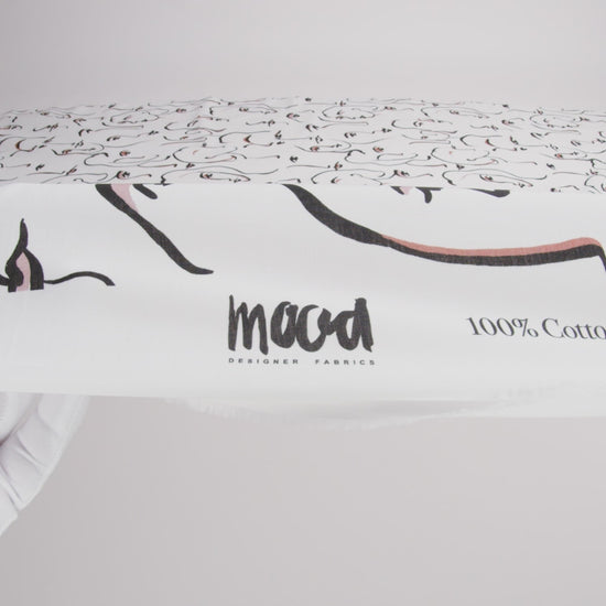 Cotton Voile - Illustrative Faces - Abstract Concepts Print - Mood Exclusive Kenko Collection