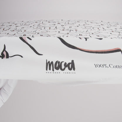 Cotton Voile - Illustrative Faces - Abstract Concepts Print - Mood Exclusive Kenko Collection