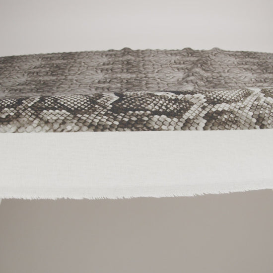 Linen and Rayon Woven - Gray Python Skin - Tanzania Temptations Print - Mood Exclusive Kilimanjaro Collection - Image 6 of 7
