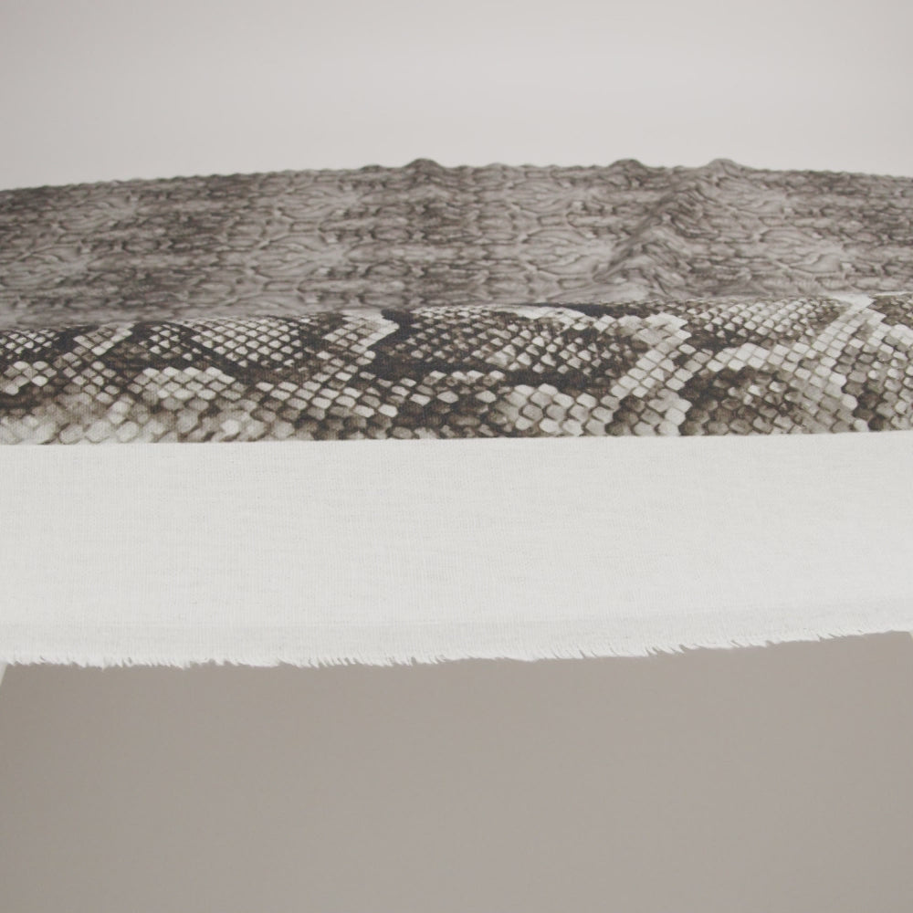 Linen and Rayon Woven - Gray Python Skin - Tanzania Temptations Print - Mood Exclusive Kilimanjaro Collection - Image 6 of 7