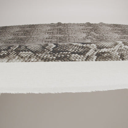 Linen and Rayon Woven - Gray Python Skin - Tanzania Temptations Print - Mood Exclusive Kilimanjaro Collection