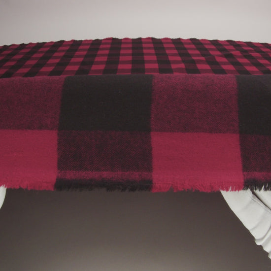 Buffalo Check Cotton Flannel - Black and Red - Seco Collection