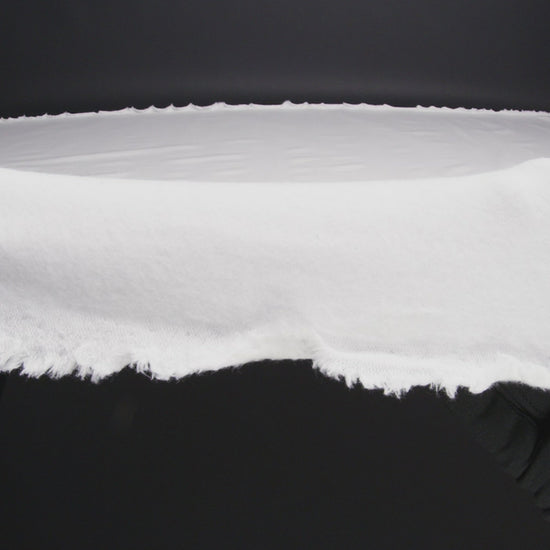Fleece-Backed Stretch Cotton Knit - White - Cecil Collection