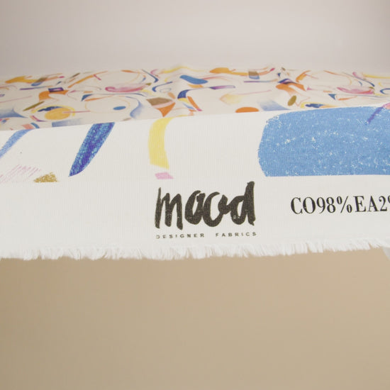 Stretch Cotton Canvas Print - White, Blue and Orange Abstract - Mood Exclusive Kandinsky Craze - Image 6 of 6
